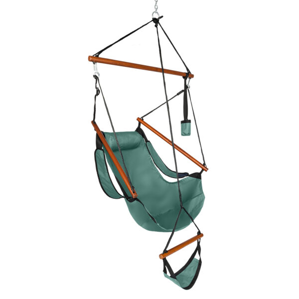Lightweight Portable Hanging Sling Chair with Cupholder & Footrest - Image 2