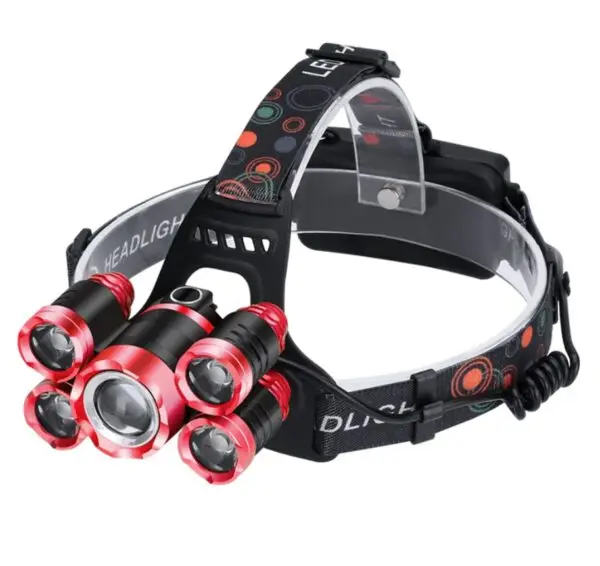 Super Bright Five-Light Head Mounted Flashlight, 2200 Lumens - Image 4