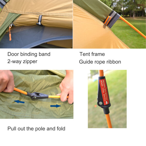 Desert Fox Instant Hexagonal Automatic Speed-opening Tent - Image 5