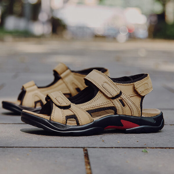 Outdoor Sandals Beach Leather Roman Sandals - Image 3