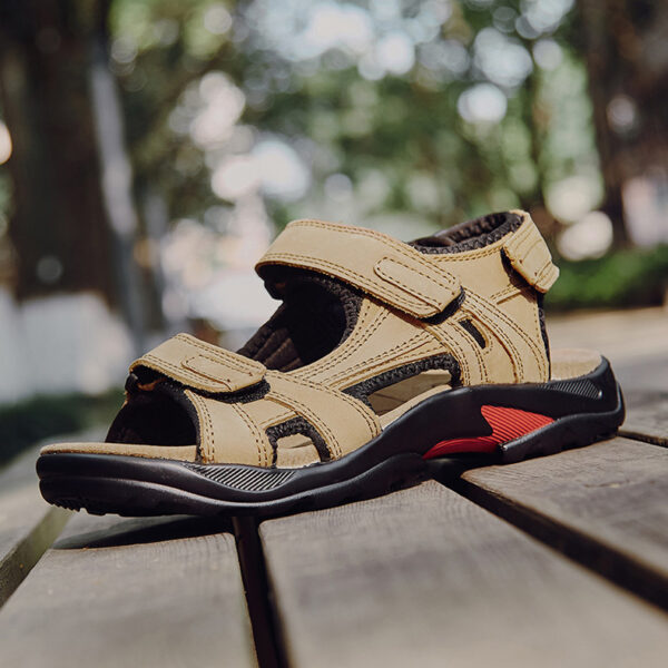 Outdoor Sandals Beach Leather Roman Sandals - Image 4