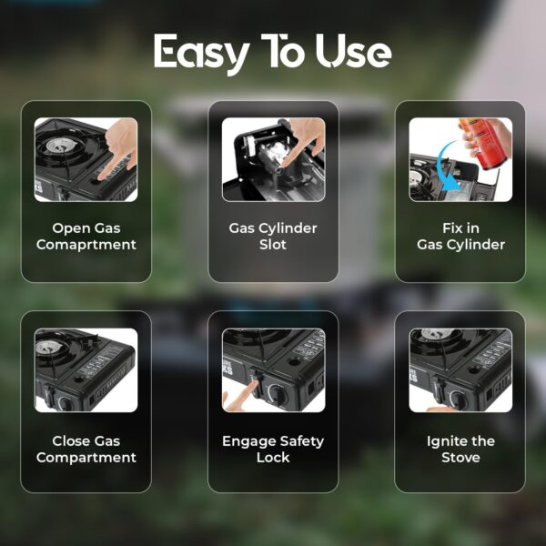 Portable Single Burner Butane Camp Stove - Image 5