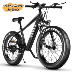 Professional Fat Tire Electric Mountain Bike, 1000W 25MPH 75 Mile Range eBike