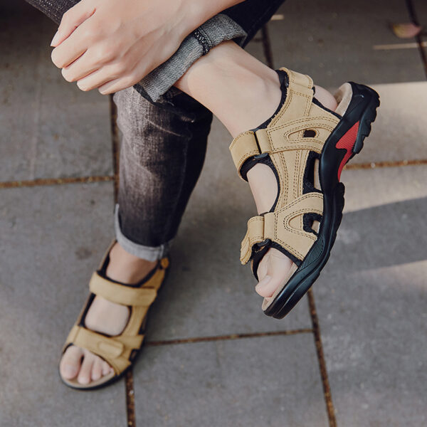 Outdoor Sandals Beach Leather Roman Sandals - Image 10